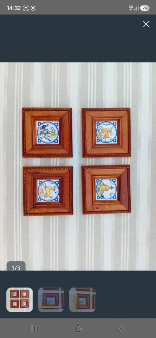 4 Azulejos Cerámica Triana Sevilla Marco 6€ unidad