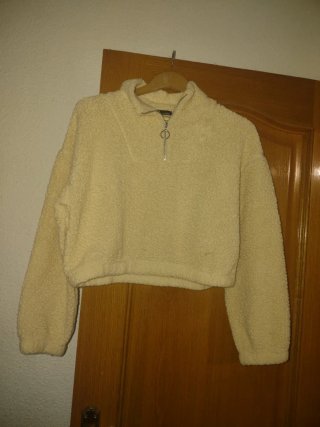 Sudadera beige mujer talla única