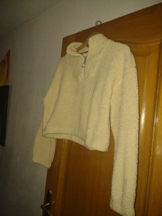 Sudadera beige mujer talla única
