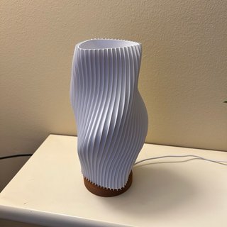 Lampada astratta 3D bianca