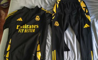 Chándal Real Madrid Adidas Negro Amarillo