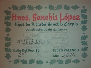 Guitarra Flamenca Hnos. Sanchis López 2F 2014