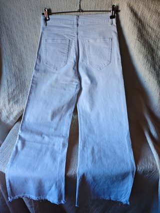 Pantalón vaquero ancho blanco talla 40 mujer nuevo