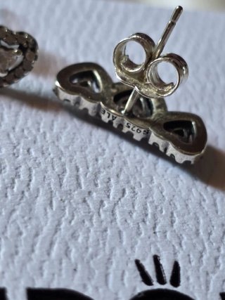 Pendientes Pandora Corazones Plata