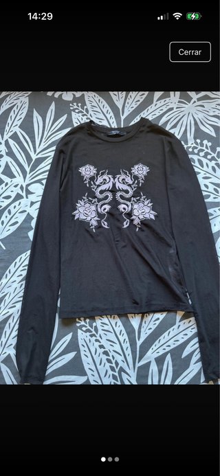 Camiseta manga larga transparente