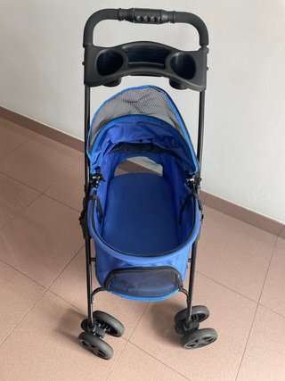Carrito para Perro Azul y Negro