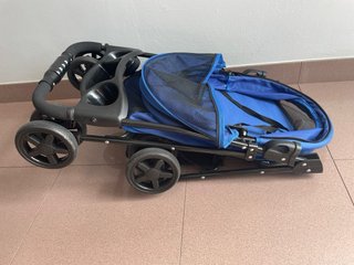 Carrito para Perro Azul y Negro
