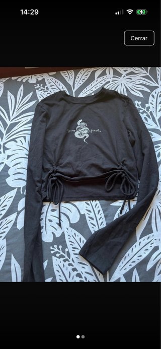 Camiseta manga larga con cordones
