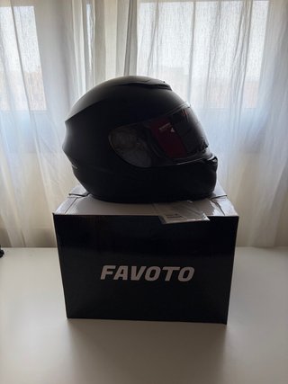 Casco Moto Negro Mate FAVOTO