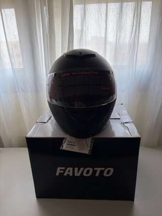 Casco Moto Negro Mate FAVOTO