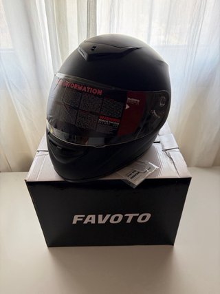 Casco Moto Negro Mate FAVOTO