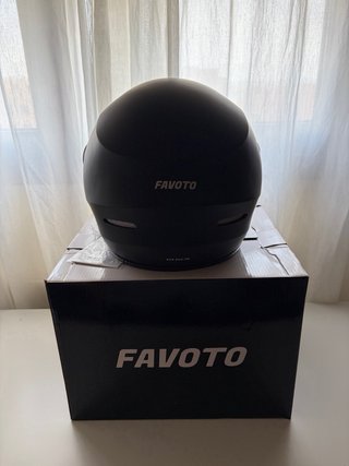 Casco Moto Negro Mate FAVOTO