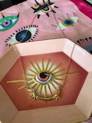 Collana con ciondolo bassotto dorato