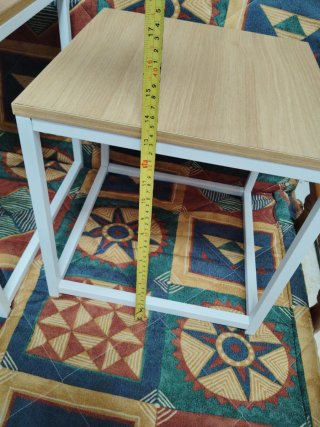 Conjunto 2 Mesas Madera y Metal