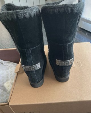 Mou Botas Cuña Negras