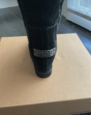 Mou Botas Cuña Negras