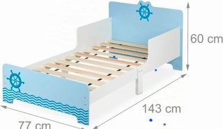 Cama infantil náutica 143x77x60 cm