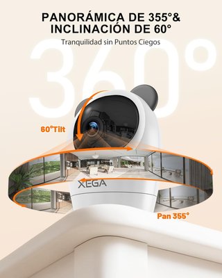 Cámara Xega 4G 2K interior con SIM sin WiFi