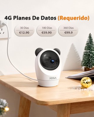 Cámara Xega 4G 2K interior con SIM sin WiFi