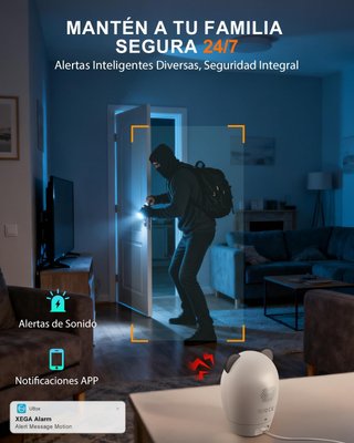 Cámara Xega 4G 2K interior con SIM sin WiFi