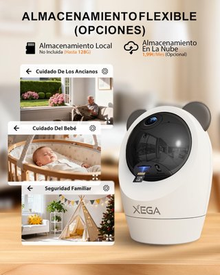 Cámara Xega 4G 2K interior con SIM sin WiFi