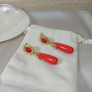 Pendientes Oro 18k Corales Vintage