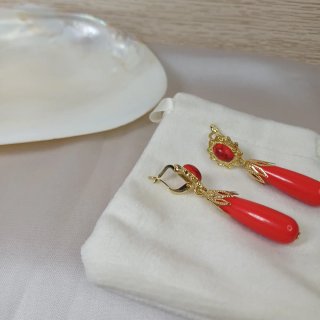 Pendientes Oro 18k Corales Vintage