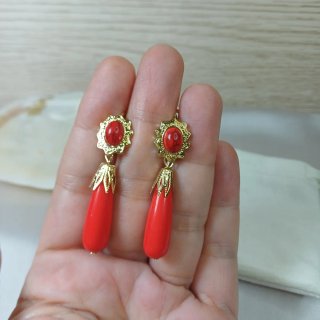 Pendientes Oro 18k Corales Vintage