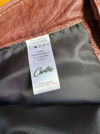 Pantalón Corto Cuero Corteiz Arduwear Rust Talla34
