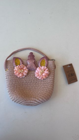 Bolso niña unicornio rosa y dorado