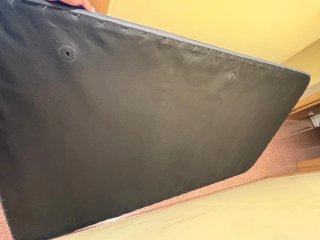Base tapizada negra 105x190 con sus 6 patas