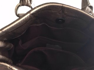 Bolso de piel efecto cocodrilo