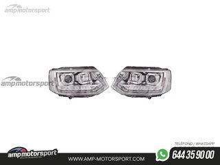 FAROS DELANTEROS LUZ DIURNA LED REAL DRL PARA VOLKSWAGEN TRANSPORTER T5 2010-2015