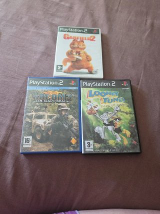 2 Juegos PS2: Garfield 2 y SOCOM 3 y looney tunes