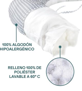 Cojin lactancia bebe y almohada embarazada XL