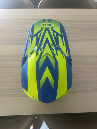 Casco Bell Motocross Enduro Azul/Amarillo talla M