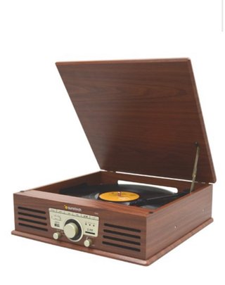 Tocadiscos Sunstech PXR3W Marrón y Dorado