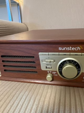 Tocadiscos Sunstech PXR3W Marrón y Dorado