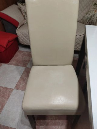 4 Sillas Comedor Polipiel Beige
