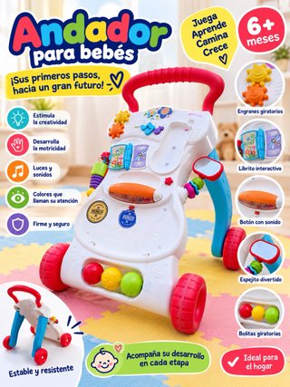 Andador para bebés 6+ meses