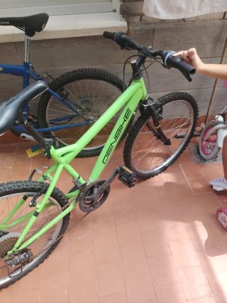 Bicicleta verde de montaña