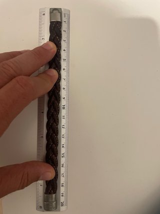 Pulsera Massimo Dutti Piel Marrón y Plata