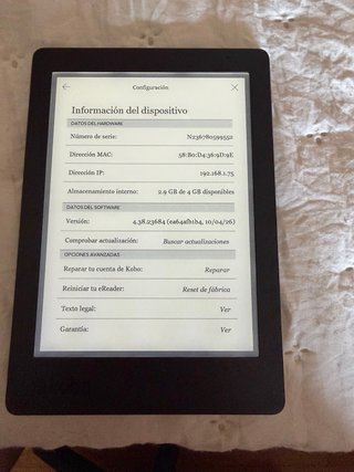 Kobo Aura 4GB Nero
