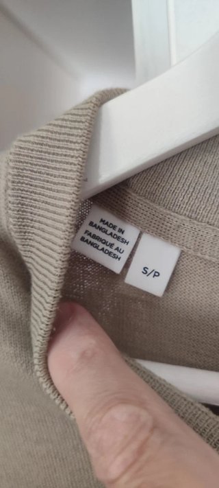 Jersey lana merino beige T/ S, P