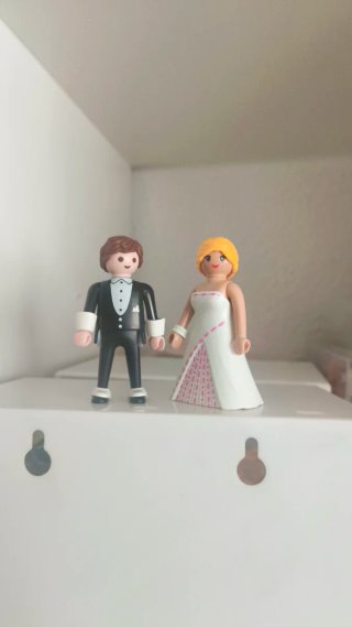 Playmobil Novios Traje Negro Vestido Blanco