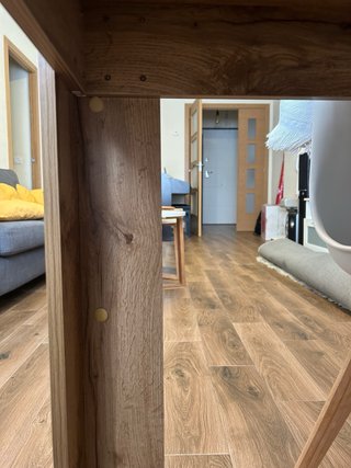 Mesa de comedor rectangular de madera