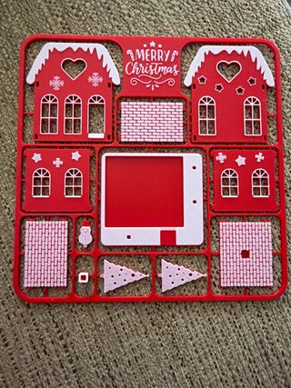 Casita de Navidad para armar echo en 3d