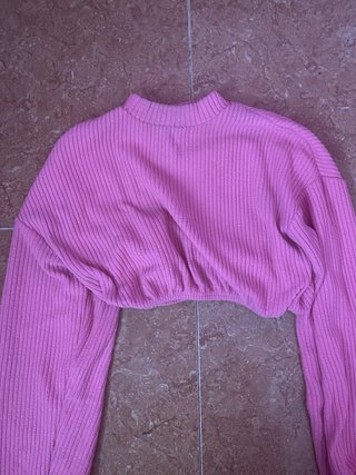 Top corto rosa