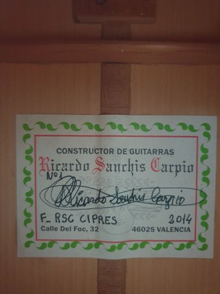 Guitarra Flamenca Ricardo Sanchis Carpio RSC