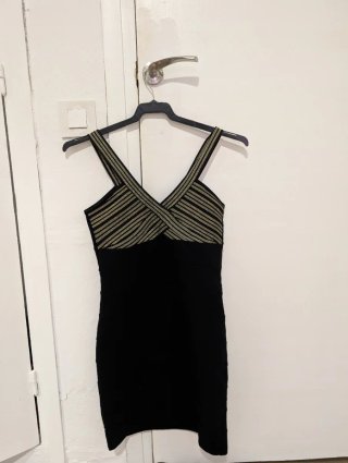 Vestido Negro y Dorado Talla S
